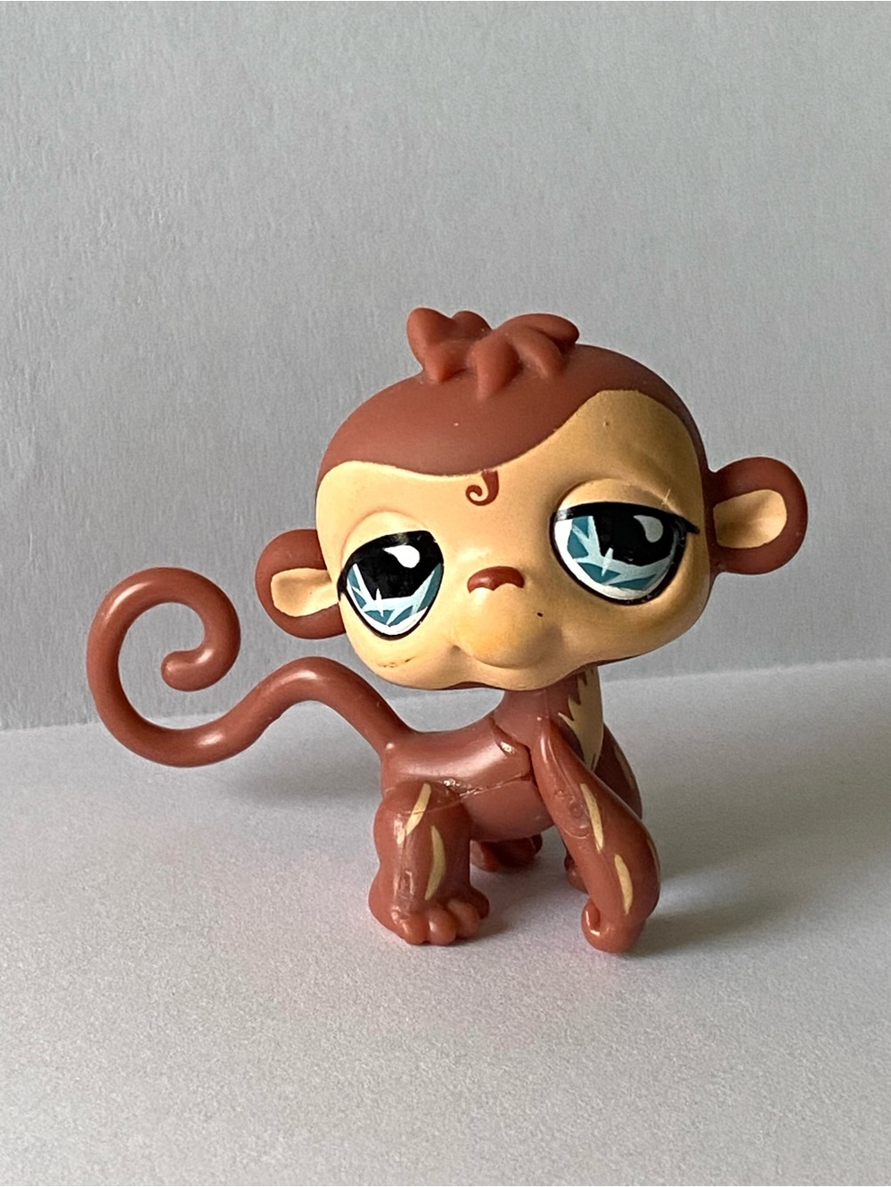 Littlest Pet Shop LPS Brown & Cream Monkey Hasbro 2007
